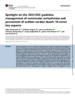 Spotlight on the 2022 ESC guideline management of ventricular arrhythmias and prevention of sudden cardiac death: 10 novel key aspects