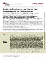 Factors influencing post-surgical survival in degenerative mitral regurgitation