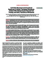 Left atrial structural and functional response in kidney transplant recipients treated with mesenchymal stromal cell therapy and early tacrolimus withdrawal