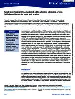 Small interfering RNA-mediated allele-selective silencing of von Willebrand factor in vitro and in vivo