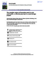The complex nature of boundary work in arts and health