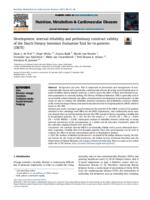 Development, internal reliability and preliminary construct validity of the Dutch Dietary Intention Evaluation Tool for In-patients (DIETI)