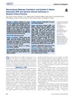 Discordances between creatinine- and cystatin C-based estimated GFR and adverse clinical outcomes in routine clinical practice