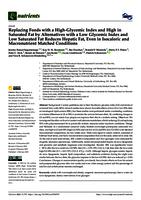 Replacing foods with a high-glycemic index and high in saturated fat by alternatives with a low glycemic index and low saturated fat reduces hepatic fat, even in isocaloric and macronutrient matched conditions