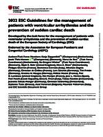 2022 ESC Guidelines for the management of patients with ventricular arrhythmias and the prevention of sudden cardiac death