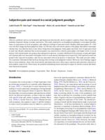 Subjective pain and reward in a social judgment paradigm
