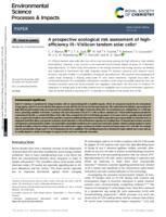 A prospective ecological risk assessment of high-efficiency III–V/silicon tandem solar cells