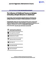 The influence of childhood trauma on multiple unhealthy lifestyle behaviors in adulthood