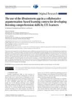 The use of the iBrainstorm app in a collaborative argumentation-based learning context for developing listening comprehension skills by EFL learners