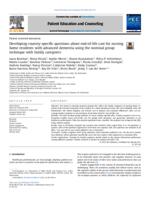 Developing country-specific questions about end-of-life care for nursing home residents with advanced dementia using the nominal group technique with family caregivers