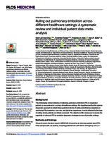 Ruling out pulmonary embolism across different healthcare settings