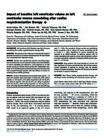 Impact of baseline left ventricular volume on left ventricular reverse remodeling after cardiac resynchronization therapy