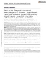 Prehospital triage of intracranial hemorrhage and anterior large-vessel occlusion ischemic stroke