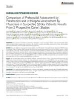 Comparison of prehospital assessment by paramedics and in-hospital assessment by physicians in suspected stroke patients