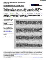 The integrated stress response-related expression of CHOP due to mitochondrial toxicity is a warning sign for DILI liability
