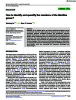 How to identify and quantify the members of the Bacillus genus?