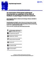 An examination of therapists’ professional characteristics as moderators of the effect of feedback on psychological treatment outcomes