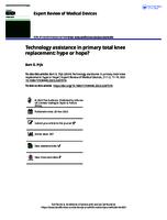 Technology assistance in primary total knee replacement