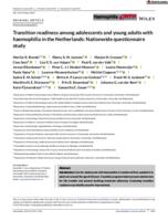 Transition readiness among adolescents and young adults with haemophilia in the Netherlands