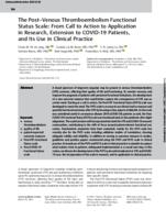 The post-venous thromboembolism functional status scale