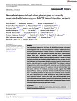 Neurodevelopmental and other phenotypes recurrently associated with heterozygous BAZ2B loss-of-function variants