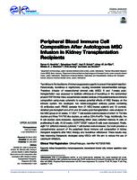 Peripheral blood immune cell composition after autologous MSC infusion in kidney transplantation recipients