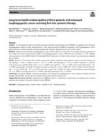 Long-term health-related quality of life in patients with advanced esophagogastric cancer receiving first-line systemic therapy