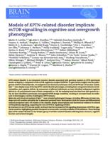 Models of KPTN-related disorder implicate mTOR signalling in cognitive and overgrowth phenotypes