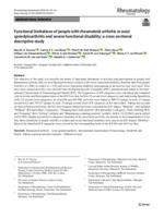 Functional limitations of people with rheumatoid arthritis or axial spondyloarthritis and severe functional disability