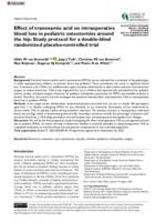 Effect of tranexamic acid on intraoperative blood loss in pediatric osteotomies around the hip