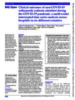 Clinical outcomes of non-COVID-19 orthopaedic patients admitted during the COVID-19 pandemic