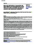 Does the clot burden as assessed by the Mean Bilateral Proximal Extension of the Clot score reflect mortality and adverse outcome after pulmonary embolism?