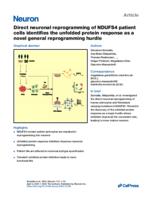 Direct neuronal reprogramming of NDUFS4 patient cells identifies the unfolded protein response as a novel general reprogramming hurdle