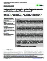 Implementation of pre-emptive testing of a pharmacogenomic panel in clinical practice