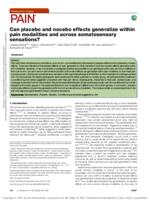 Can placebo and nocebo effects generalize within pain modalities and across somatosensory sensations?