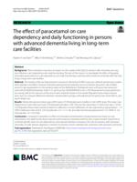 The effect of paracetamol on care dependency and daily functioning in persons with advanced dementia living in long-term care facilities