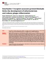 Interleukin-1 receptor accessory protein blockade limits the development of atherosclerosis and reduces plaque inflammation