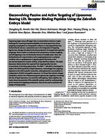 Deconvolving passive and active targeting of liposomes bearing LDL receptor binding peptides using the zebrafish embryo model