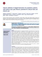 Clinical validation of digital biomarkers for paediatric patients with asthma and cystic fibrosis: potential for clinical trials and clinical care