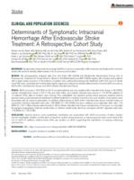 Determinants of symptomatic intracranial hemorrhage after endovascular stroke treatment
