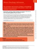 The prevalence and severity of fatigue in meningioma patients and its association with patient-, tumor- and treatment-related factors