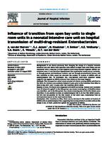 Influence of transition from open bay units to single room units in a neonatal intensive care unit on hospital transmission of multi-drug-resistant Enterobacterales