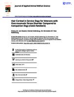 Hair cortisol in service dogs for veterans with post-traumatic stress disorder compared to companion dogs (Canis Familiaris)
