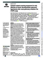 Symptom-related screening programme for early detection of chronic thromboembolic pulmonary hypertension after acute pulmonary embolism