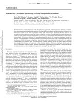 Photothermal correlation spectroscopy of gold nanoparticles in solution