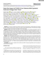 Does the impact of COVID-19 on patients with systemic sclerosis change over time?