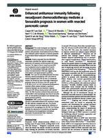 Enhanced antitumour immunity following neoadjuvant chemoradiotherapy mediates a favourable prognosis in women with resected pancreatic cancer