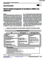 Pharmacological management of narcolepsy in children and adolescents