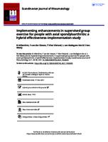 Implementing enhancements in supervised group exercise for people with axial spondyloarthritis