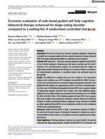 Economic evaluation of web-based guided self-help cognitive behavioral therapy-enhanced for binge-eating disorder compared to a waiting list